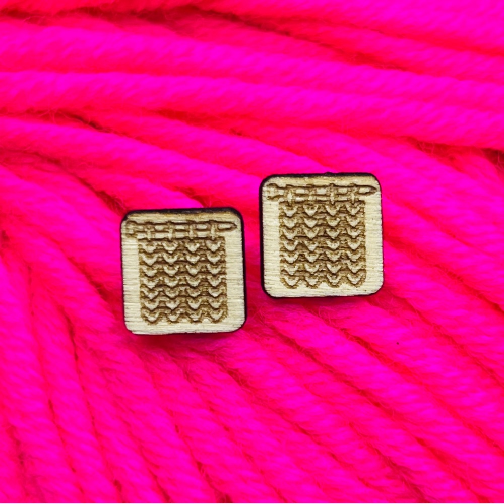 Afghan Knit Earrings
